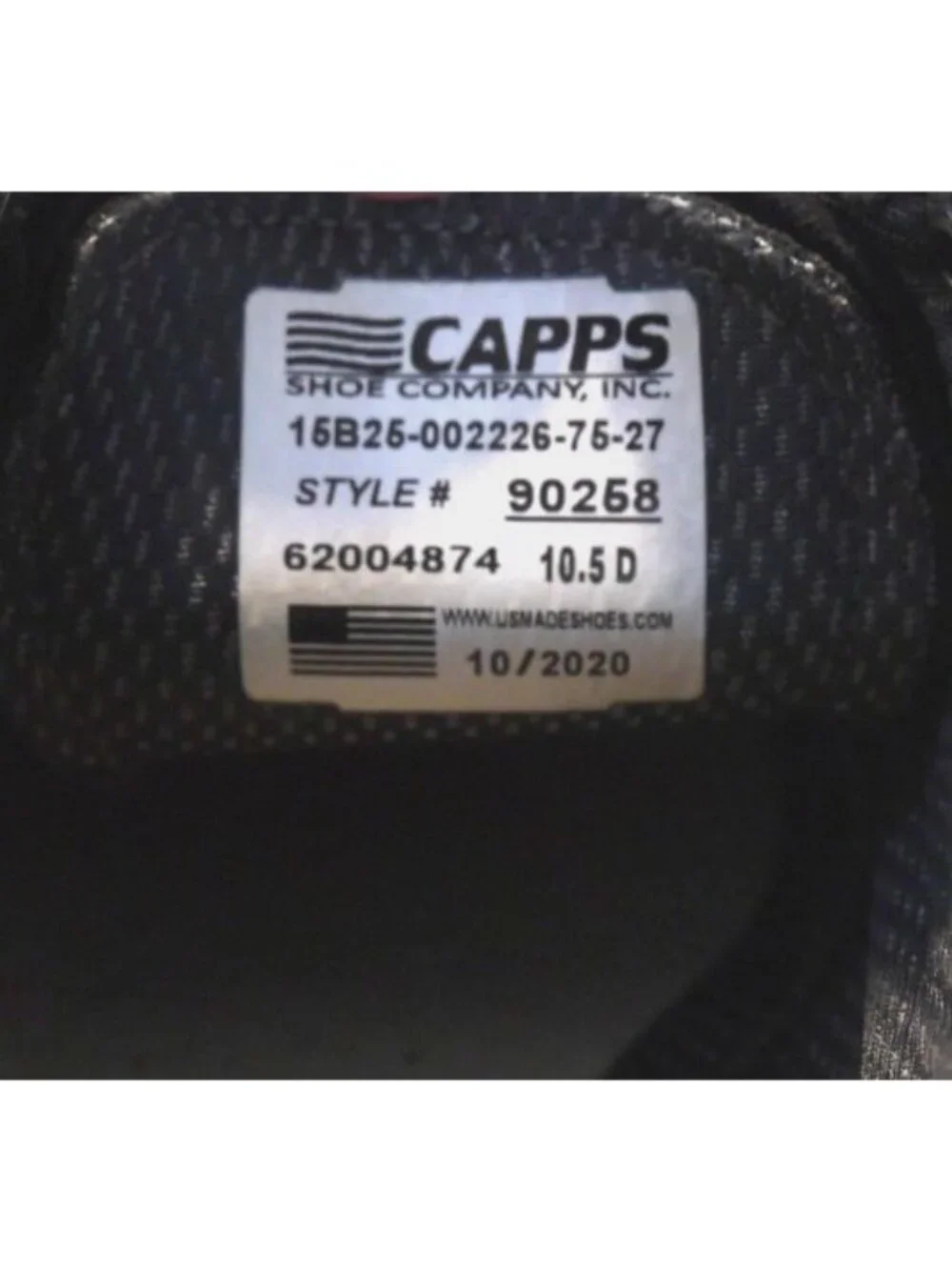 Capps black leather dress work shoes oil resistant Vibram soles 90258 Mens 10.5D